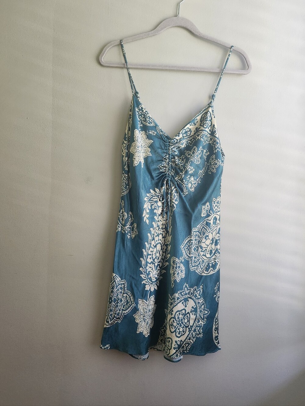 ZARA Satin Paisley Mini Dress